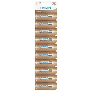 Батарейка Philips Entry Alkaline щелочная АAА лента, 10 шт, LR03AL10S/10 UA